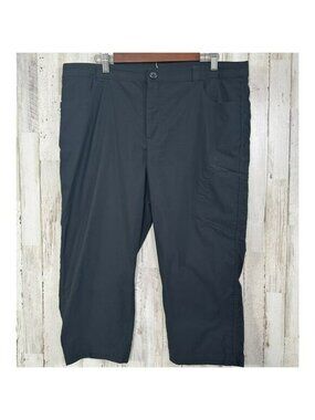 Eddie Bauer Tech Capri Pants Size 16 Black Stretch Mountain Hiking Gorpcore NWOT